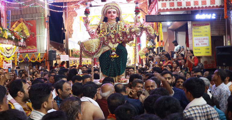 Centenary Sharada Mahotsava ends with magnificent Shobha Yatra Centenary Sharada Mahotsava ends with magnificent Shobha Yatra