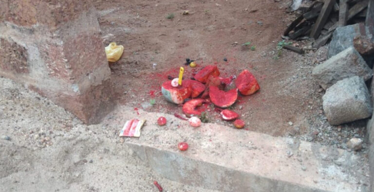 Bantwal: Signs of Black magic rituals near Pink Toilet construction site