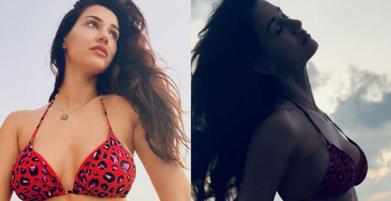 Disha Patani strips down to red hot bikini, raises temperature