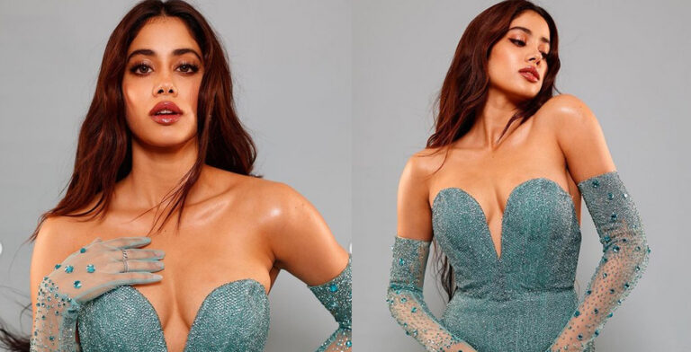 Janhvi Kapoor is a ‘vision’ in blue bodycon mermaid gown, see pics