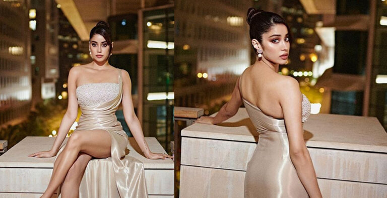 Janhvi Kapoor amps up the glam quotient in sexy thigh-high slit gown Janhvi Kapoor amps up the glam quotient in sexy thigh-high slit gown