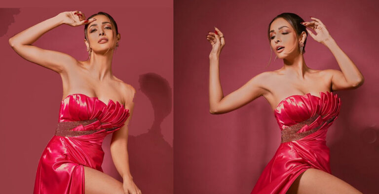 Malaika Arora flaunts her toned-body in hot pink satin dress