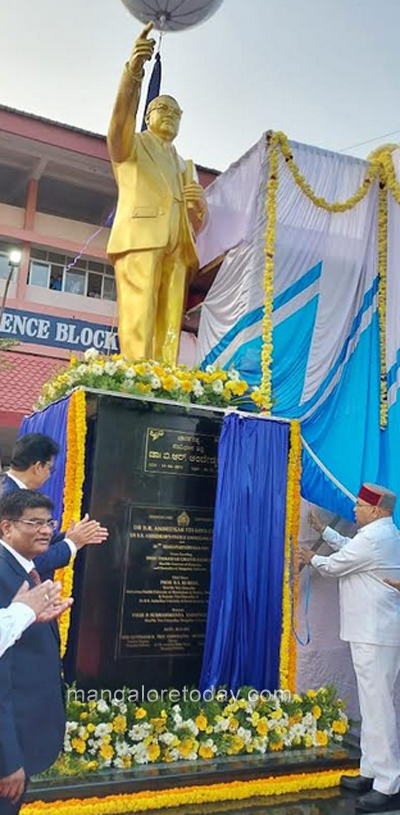 Governor Unveils B R Ambedkar Statue At Mangalore University Premises ...