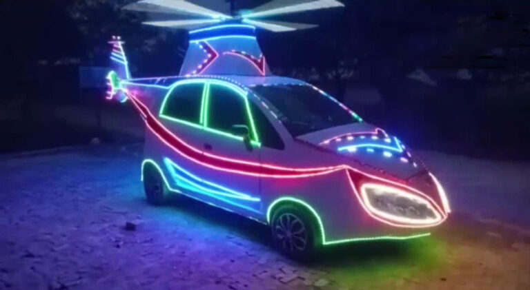 UP carpenter turns his Nano car into a Helicopter, see pics