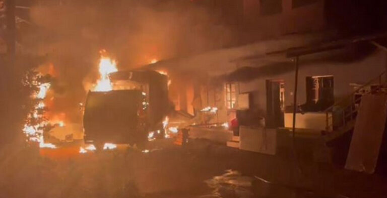 Huge fire in ice cream warehouse at Adyar; loss worth several lakhs
