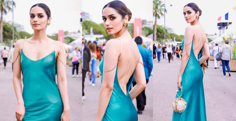 Cannes 2023: Manushi Chhillar flaunts her curves in a hot backless slip dress