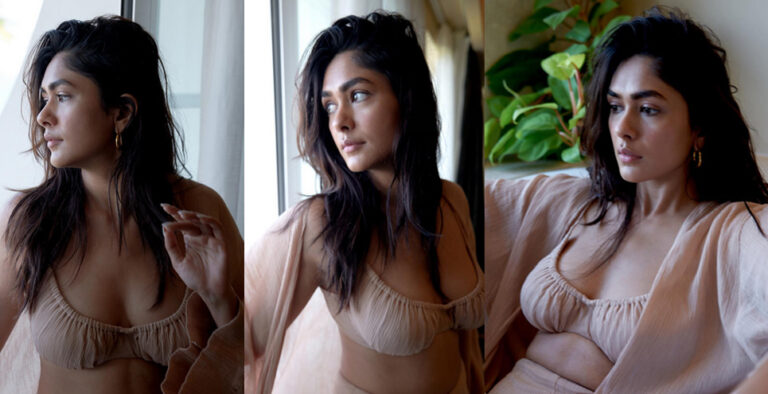 Mrunal Thakur sets Instagram on fire in plunging crop top