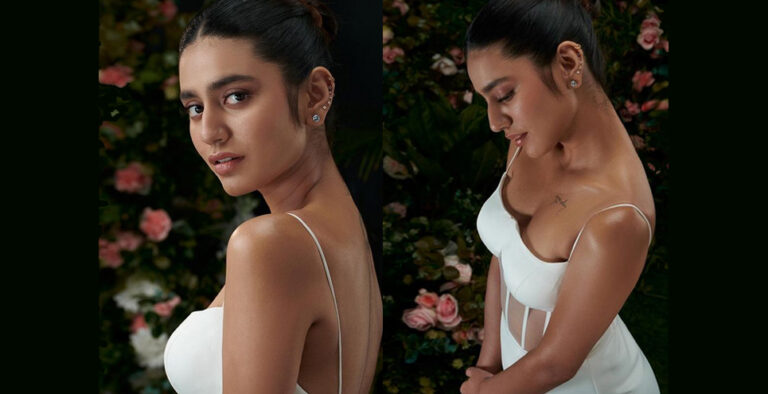 Priya Prakash Varrier shines in white sleeveless corset dress, see pics