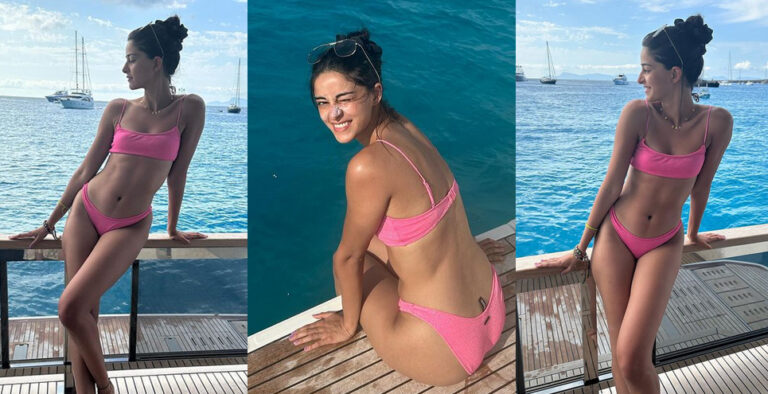 Ananya Panday channels her inner barbie in pink bikini, See pics