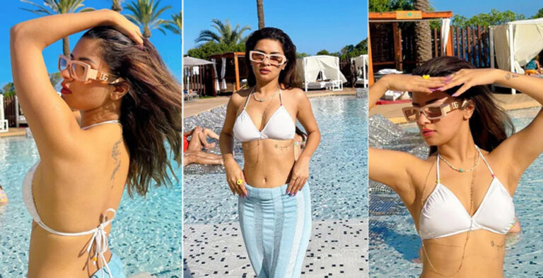 Avneet Kaur heats things up in Ibiza wearing a fabulous white swimsuit