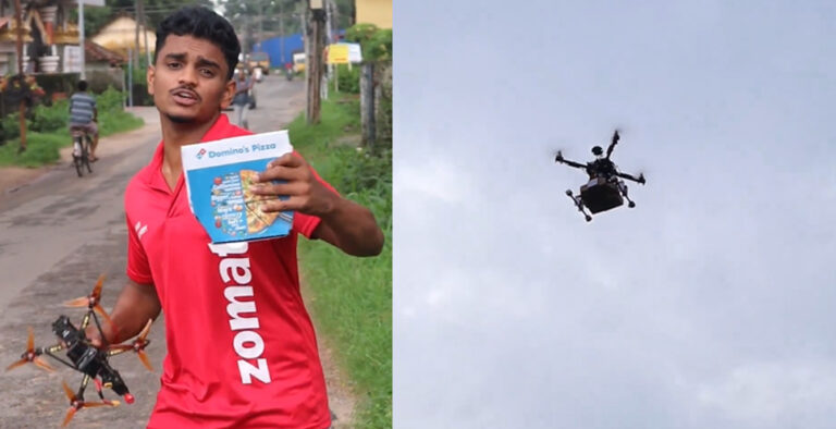 Man’s self-built drone delivers food for Zomato in style, video goes viral