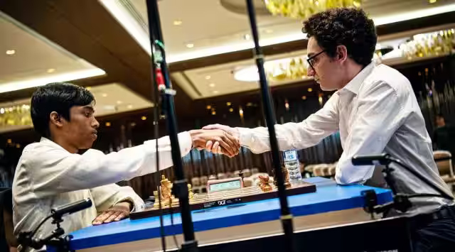 R Praggnanandha shocks Fabiano Caruana, set to face Magnus Carlsen