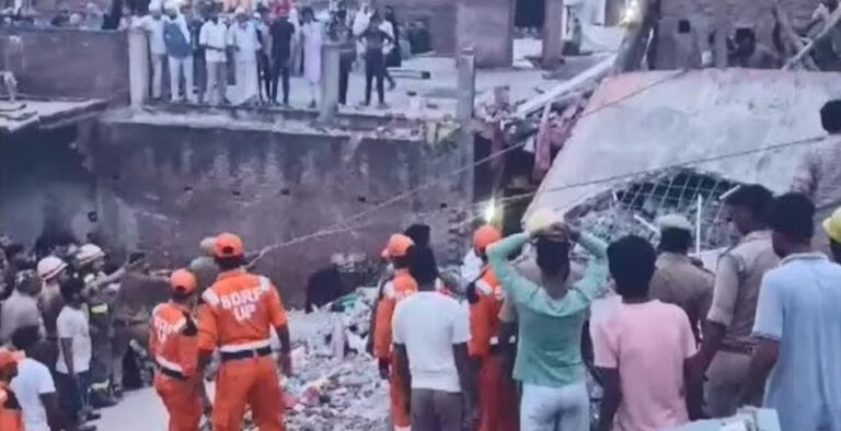 2 dead, 10 injured after 3-storey building collapses in UP